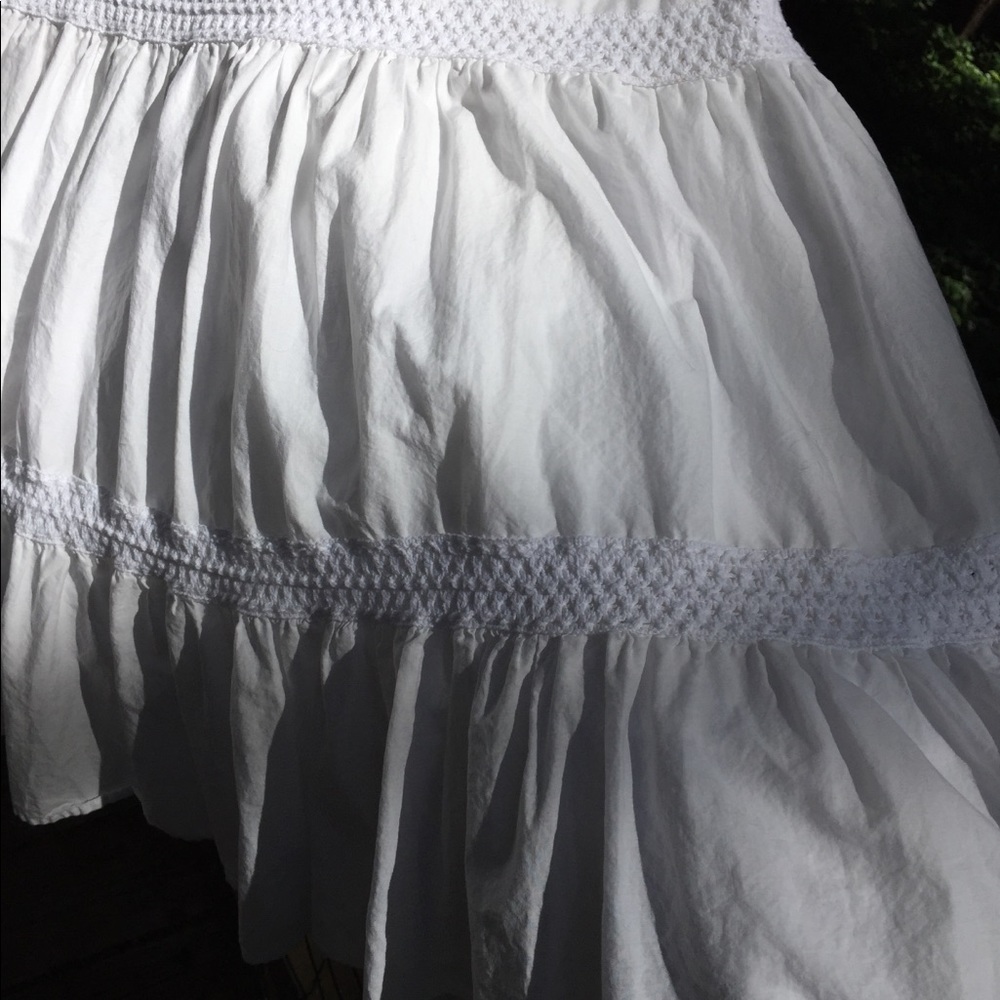 Roz & Ali White cotton tiered festival skirt XL NWT - Picture 7 of 16